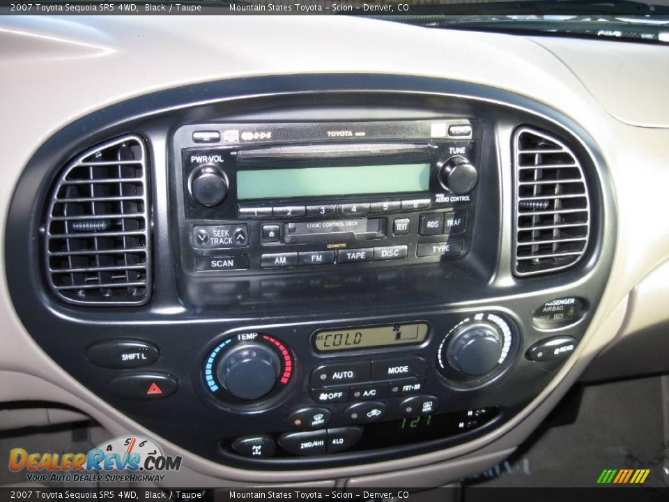 2007 Toyota Sequoia SR5 4WD Black / Taupe Photo #16