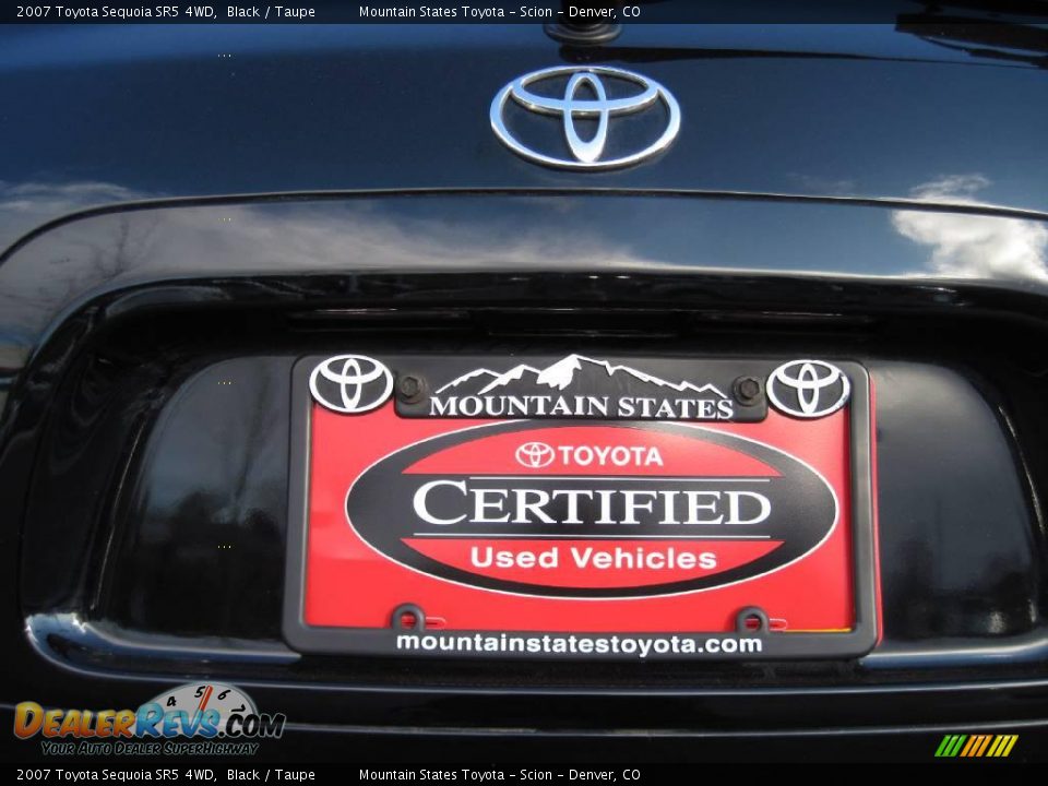 2007 Toyota Sequoia SR5 4WD Black / Taupe Photo #23
