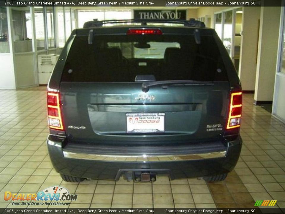 2005 Jeep Grand Cherokee Limited 4x4 Deep Beryl Green Pearl / Medium Slate Gray Photo #6
