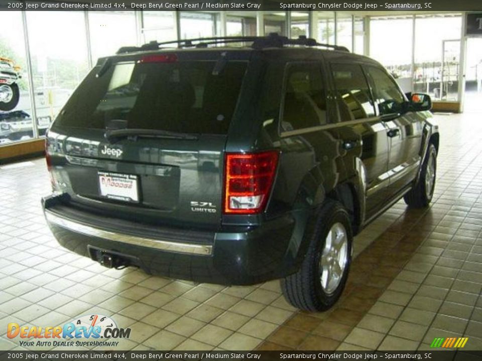 2005 Jeep Grand Cherokee Limited 4x4 Deep Beryl Green Pearl / Medium Slate Gray Photo #7