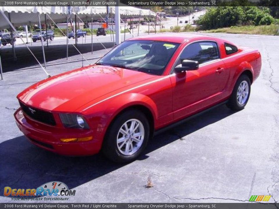2008 Ford Mustang V6 Deluxe Coupe Torch Red / Light Graphite Photo #1