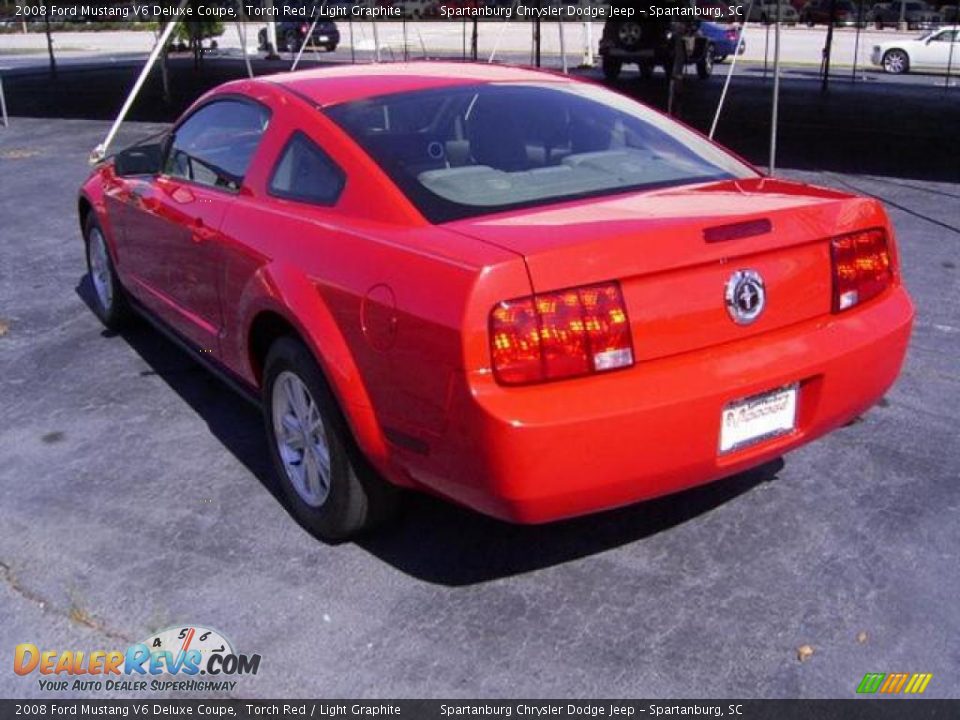 2008 Ford Mustang V6 Deluxe Coupe Torch Red / Light Graphite Photo #2