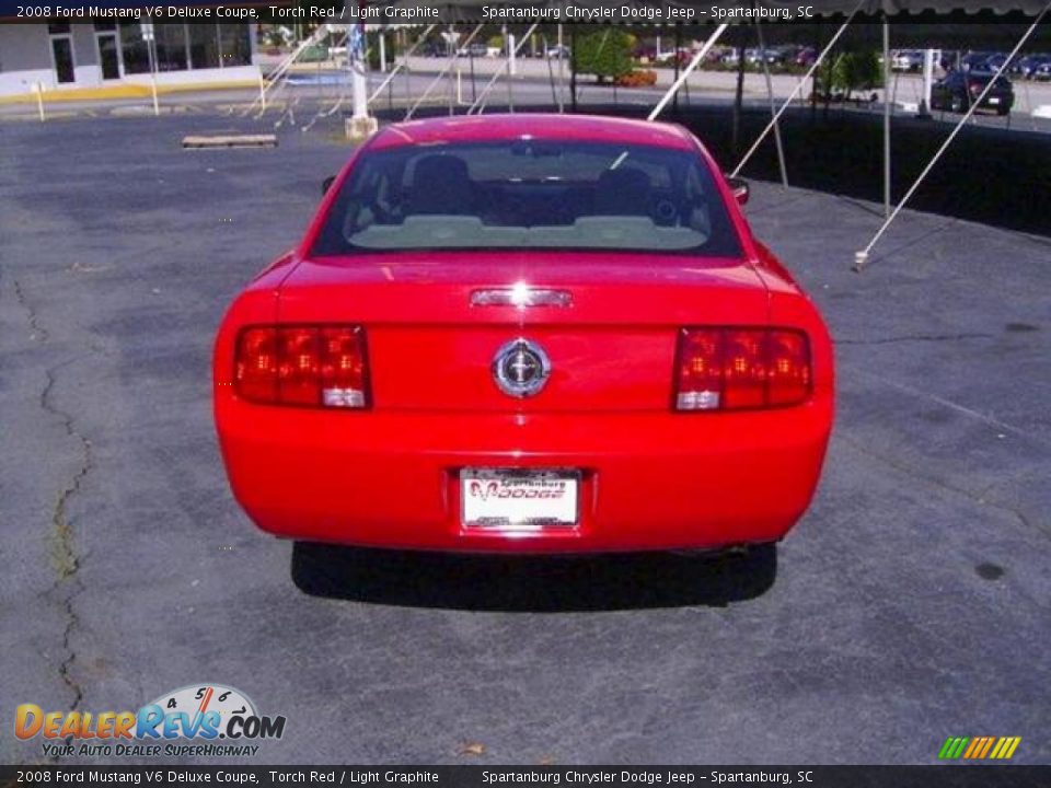 2008 Ford Mustang V6 Deluxe Coupe Torch Red / Light Graphite Photo #3
