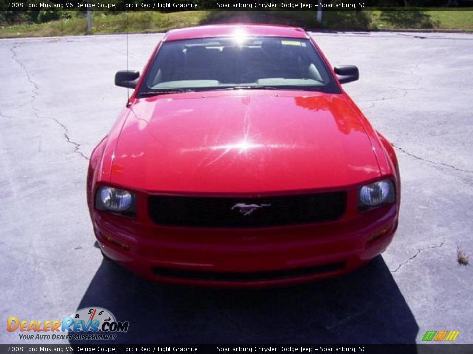 2008 Ford Mustang V6 Deluxe Coupe Torch Red / Light Graphite Photo #6