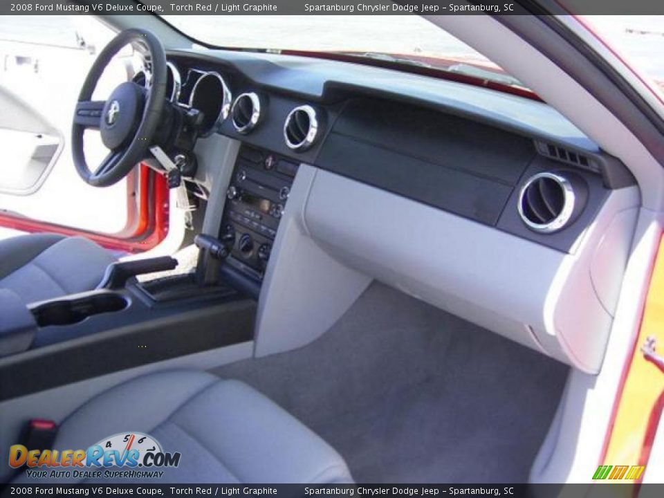 2008 Ford Mustang V6 Deluxe Coupe Torch Red / Light Graphite Photo #14