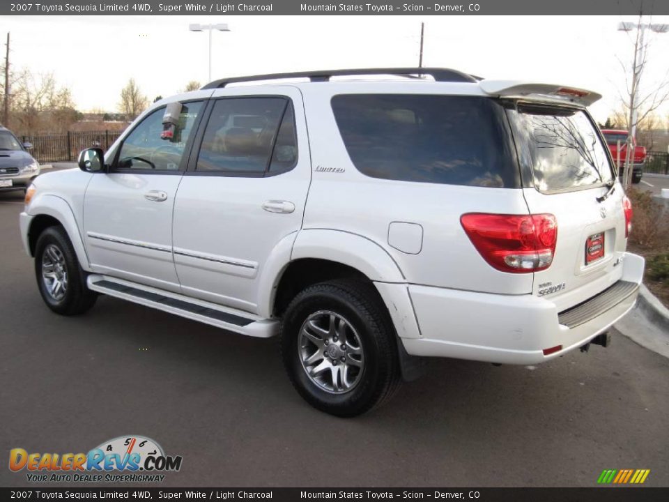 2007 Toyota Sequoia Limited 4WD Super White / Light Charcoal Photo #4