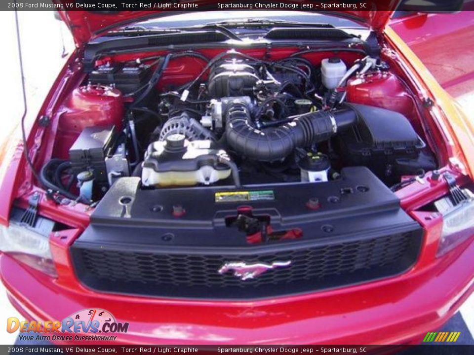 2008 Ford Mustang V6 Deluxe Coupe Torch Red / Light Graphite Photo #18