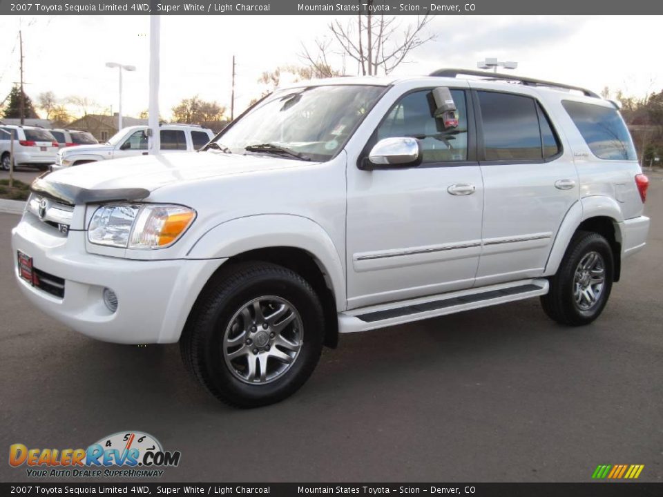 2007 Toyota Sequoia Limited 4WD Super White / Light Charcoal Photo #5