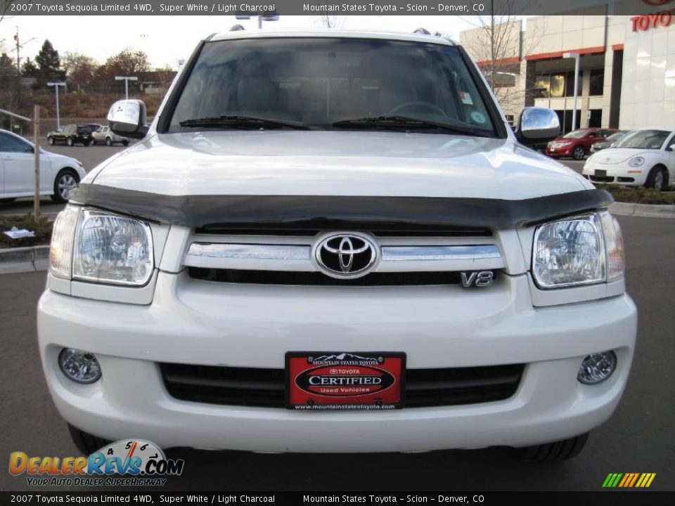 2007 Toyota Sequoia Limited 4WD Super White / Light Charcoal Photo #6