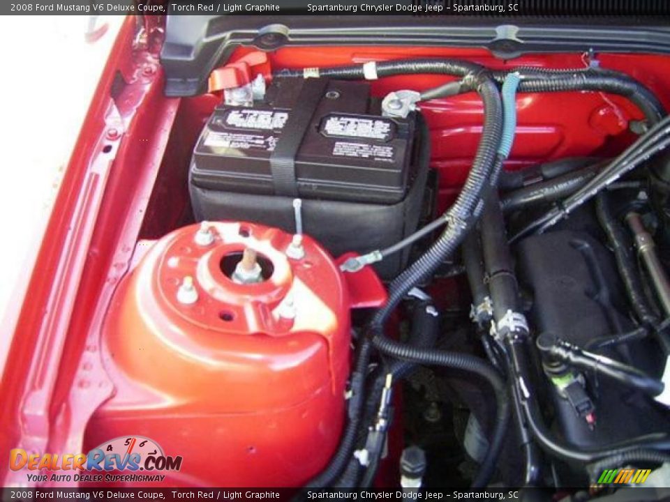 2008 Ford Mustang V6 Deluxe Coupe Torch Red / Light Graphite Photo #20