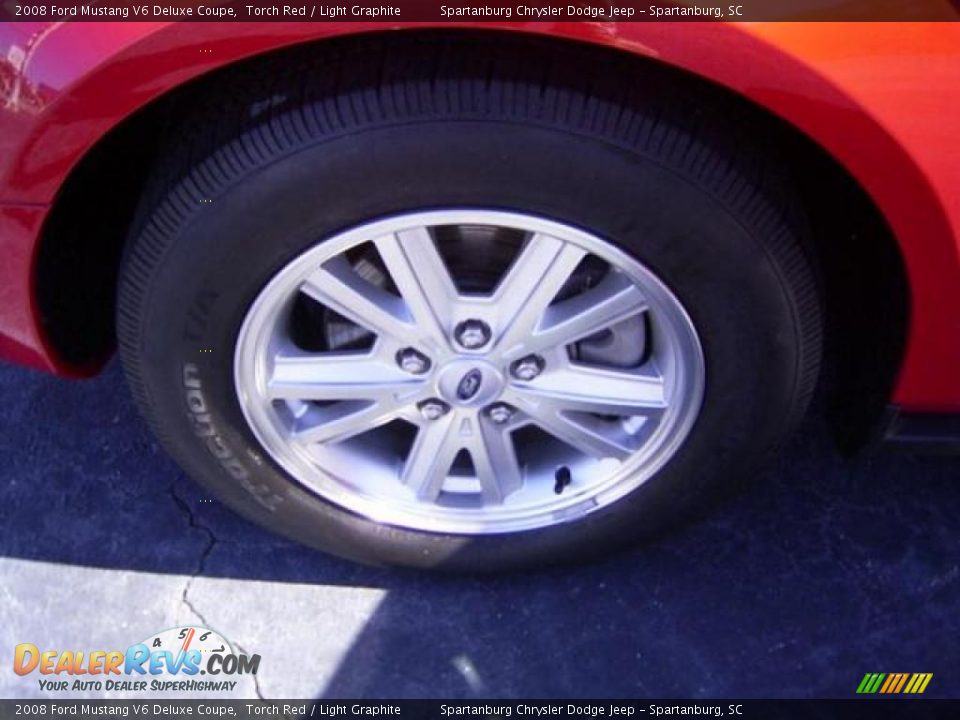 2008 Ford Mustang V6 Deluxe Coupe Torch Red / Light Graphite Photo #21