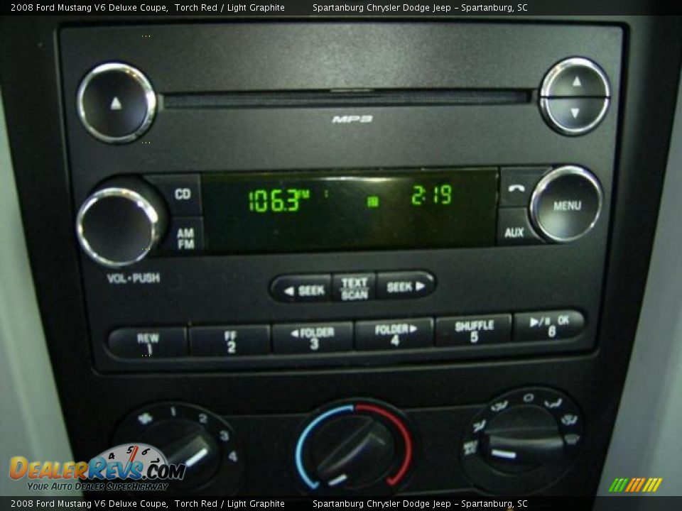 2008 Ford Mustang V6 Deluxe Coupe Torch Red / Light Graphite Photo #23