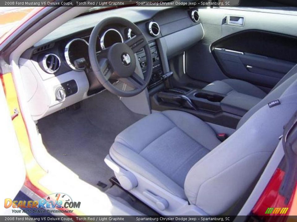 2008 Ford Mustang V6 Deluxe Coupe Torch Red / Light Graphite Photo #26