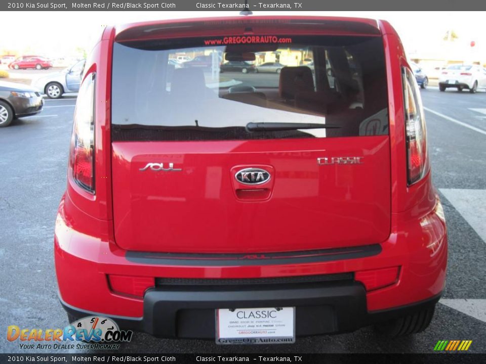 2010 Kia Soul Sport Molten Red / Red/Black Sport Cloth Photo #6