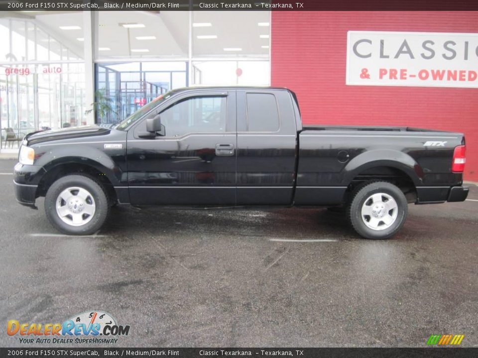 2006 Ford F150 STX SuperCab Black / Medium/Dark Flint Photo #3