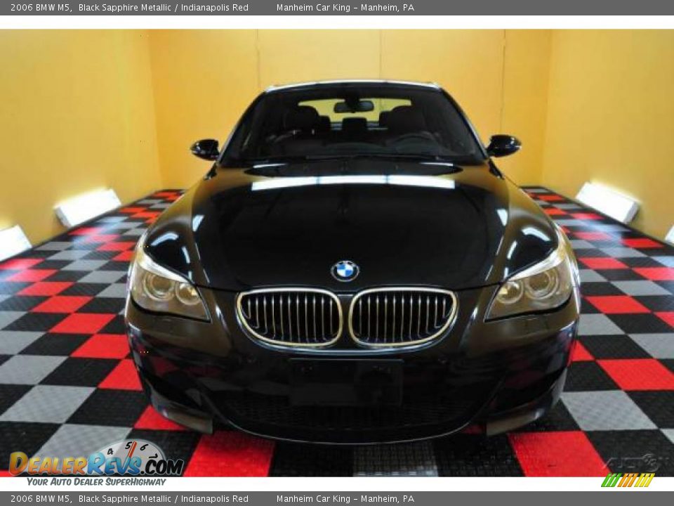2006 BMW M5 Black Sapphire Metallic / Indianapolis Red Photo #2