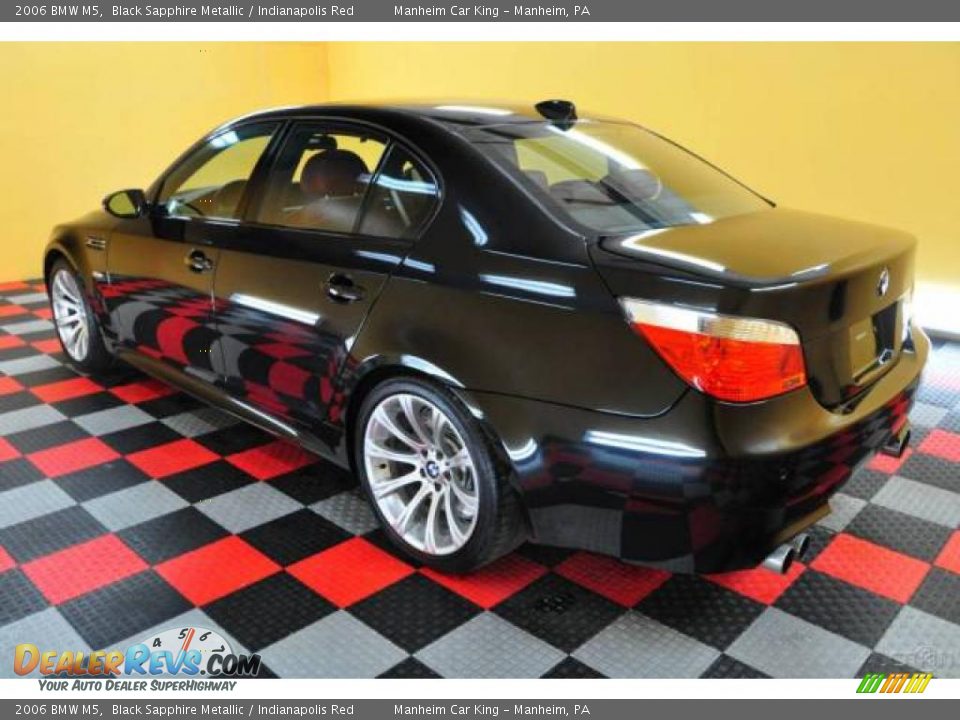 2006 BMW M5 Black Sapphire Metallic / Indianapolis Red Photo #4
