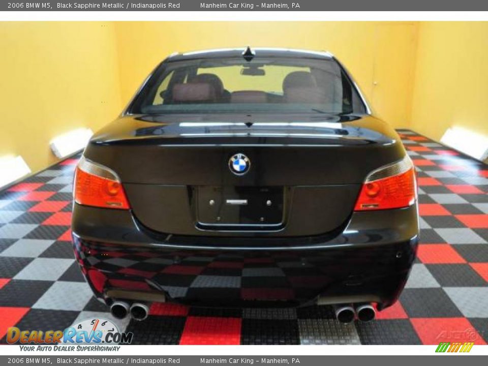 2006 BMW M5 Black Sapphire Metallic / Indianapolis Red Photo #5