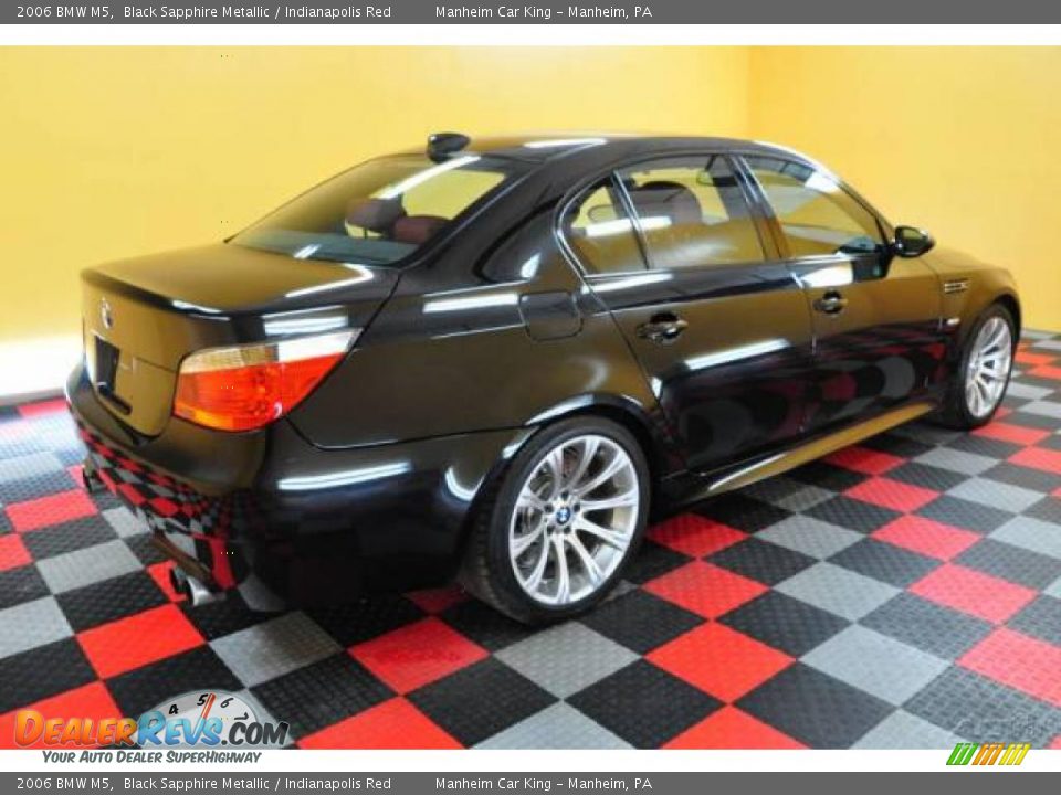 2006 BMW M5 Black Sapphire Metallic / Indianapolis Red Photo #6