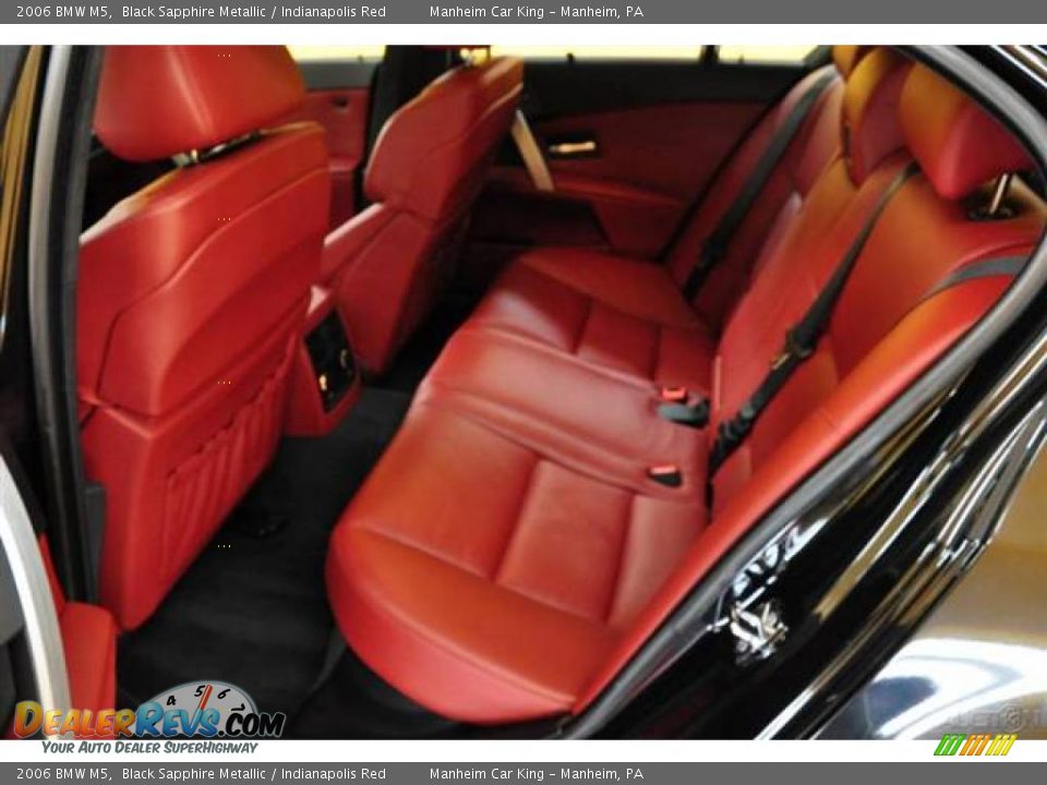 2006 BMW M5 Black Sapphire Metallic / Indianapolis Red Photo #9