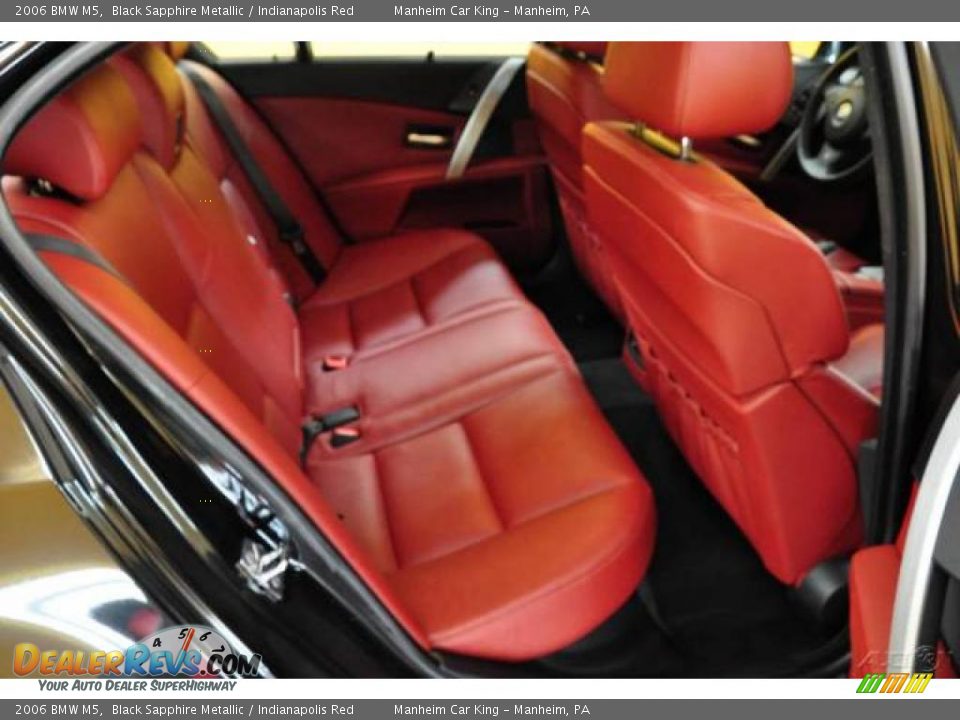 2006 BMW M5 Black Sapphire Metallic / Indianapolis Red Photo #11