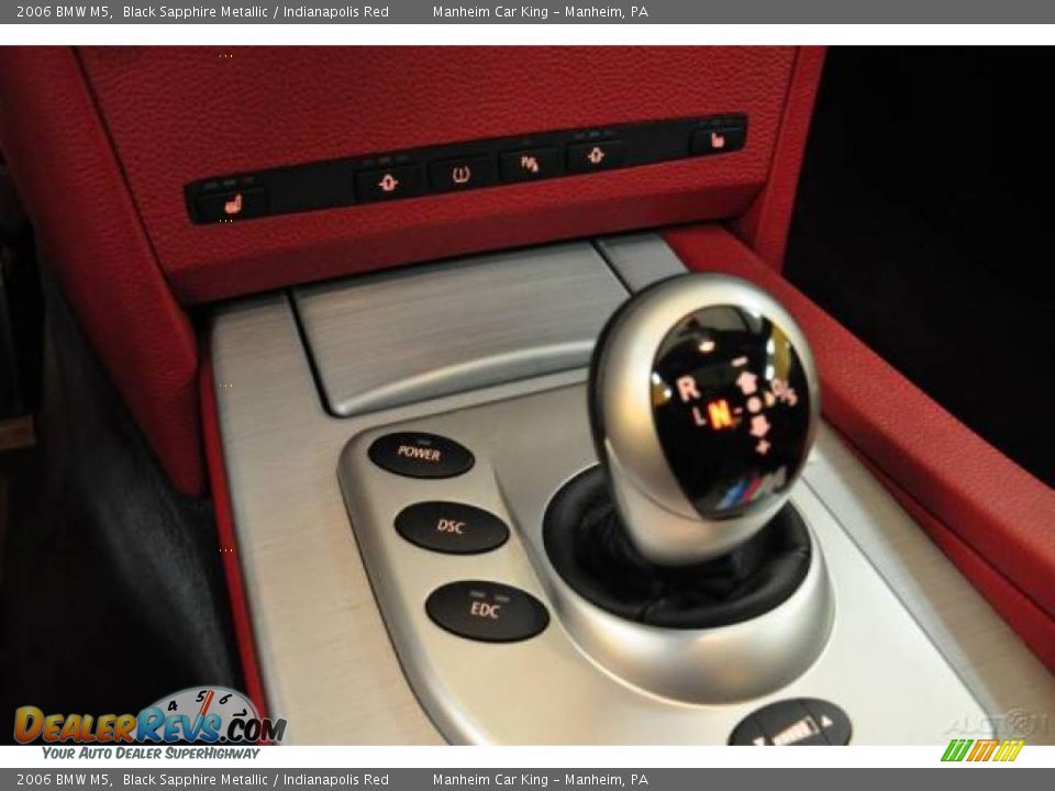 2006 BMW M5 Black Sapphire Metallic / Indianapolis Red Photo #14