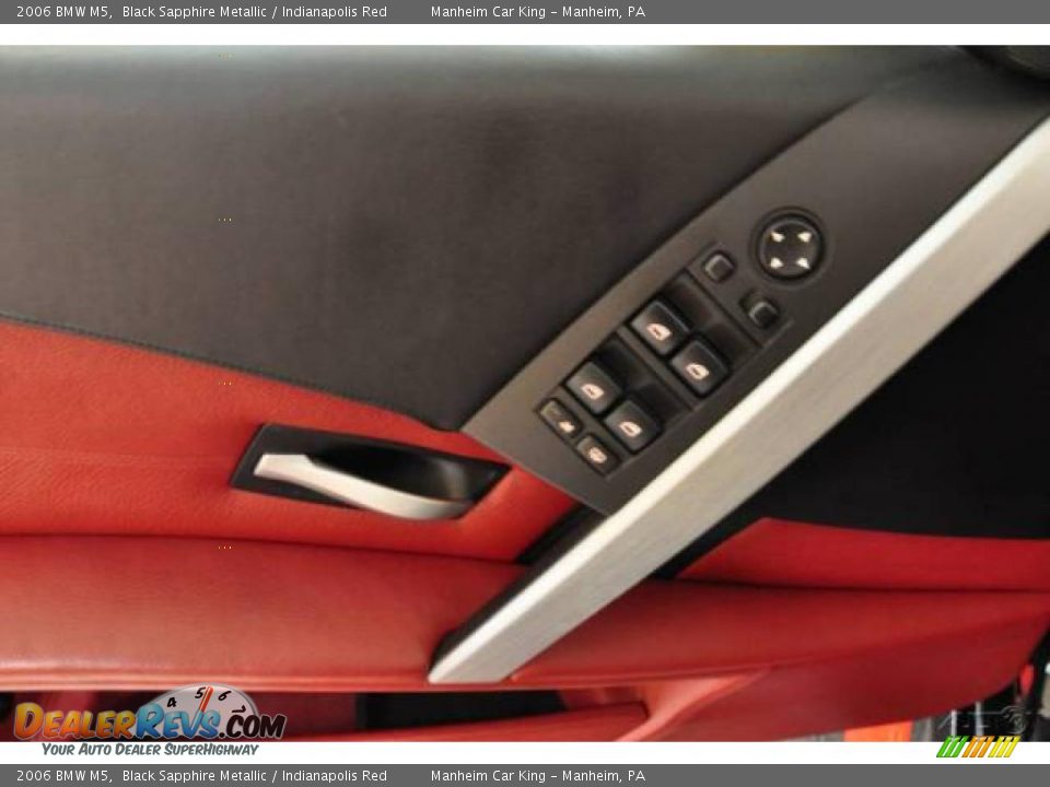 2006 BMW M5 Black Sapphire Metallic / Indianapolis Red Photo #16