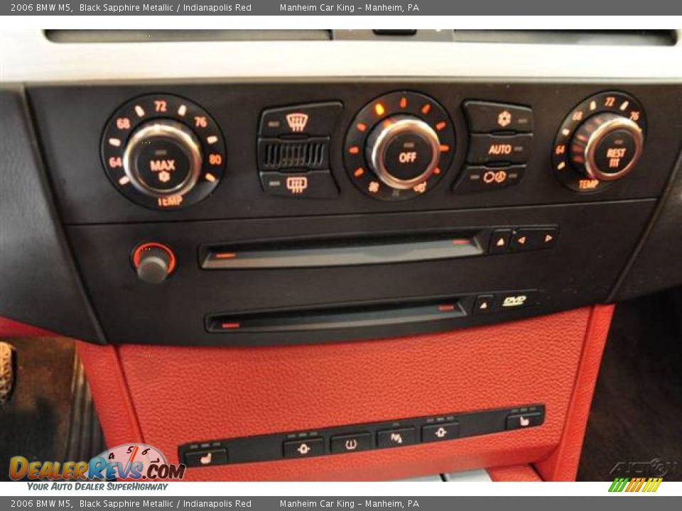2006 BMW M5 Black Sapphire Metallic / Indianapolis Red Photo #18