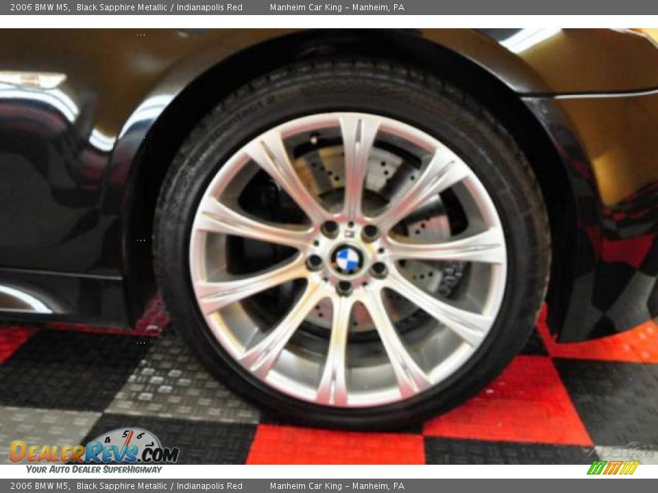2006 BMW M5 Black Sapphire Metallic / Indianapolis Red Photo #20