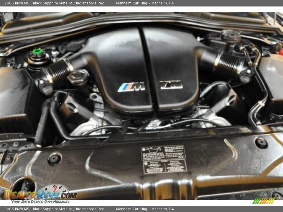 2006 BMW M5 Black Sapphire Metallic / Indianapolis Red Photo #21