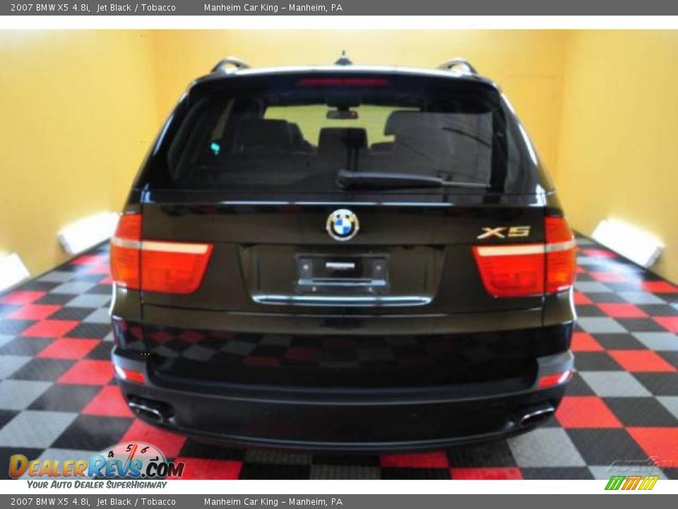 2007 BMW X5 4.8i Jet Black / Tobacco Photo #5