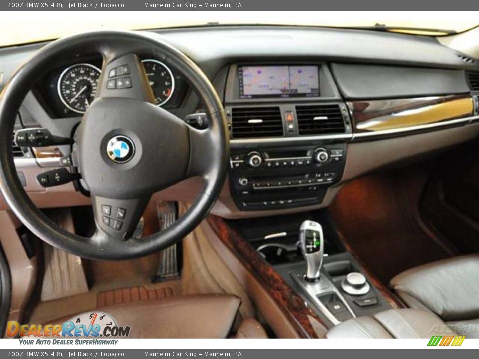 2007 BMW X5 4.8i Jet Black / Tobacco Photo #7