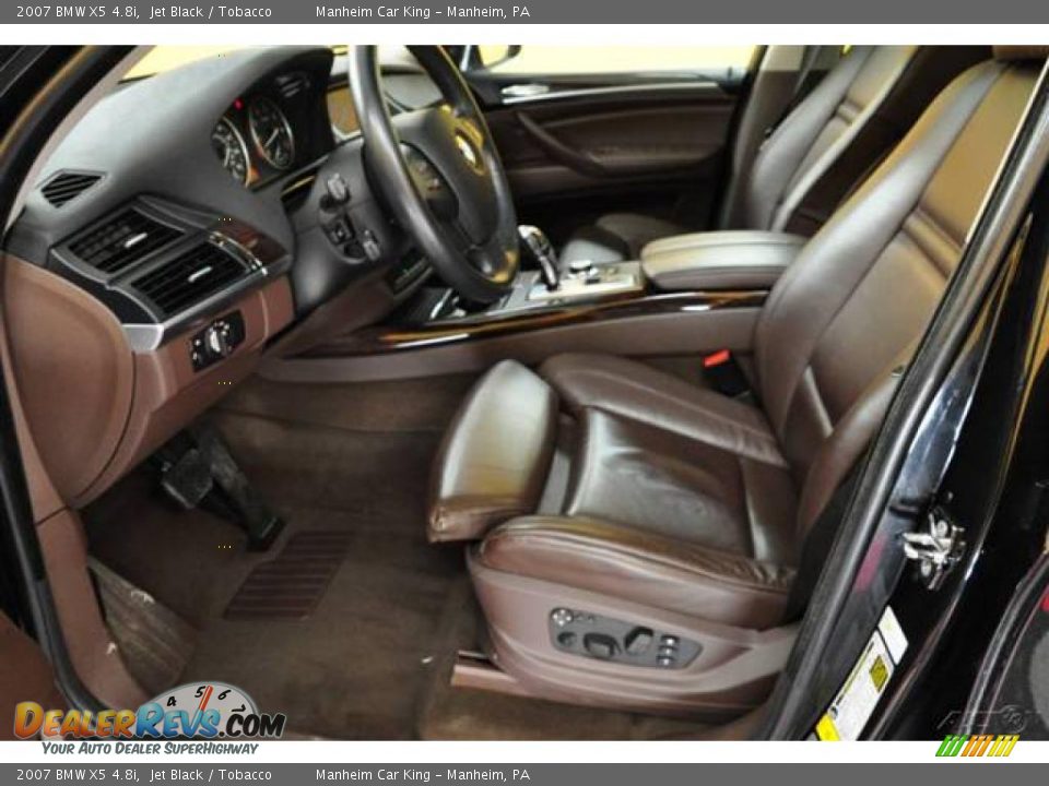 2007 BMW X5 4.8i Jet Black / Tobacco Photo #8