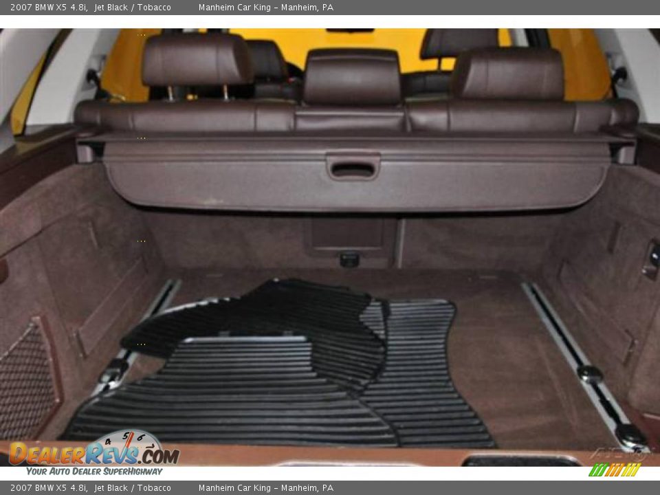 2007 BMW X5 4.8i Jet Black / Tobacco Photo #17