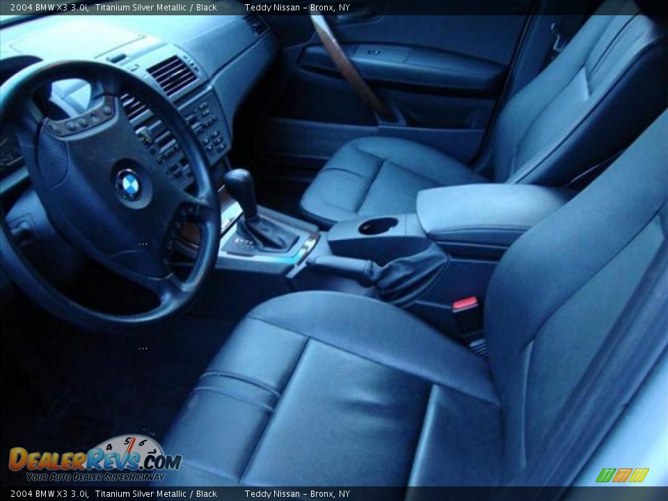 2004 BMW X3 3.0i Titanium Silver Metallic / Black Photo #6