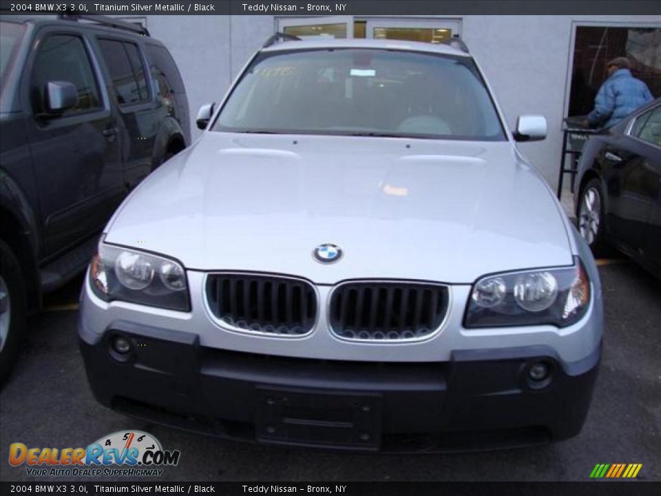 2004 BMW X3 3.0i Titanium Silver Metallic / Black Photo #10