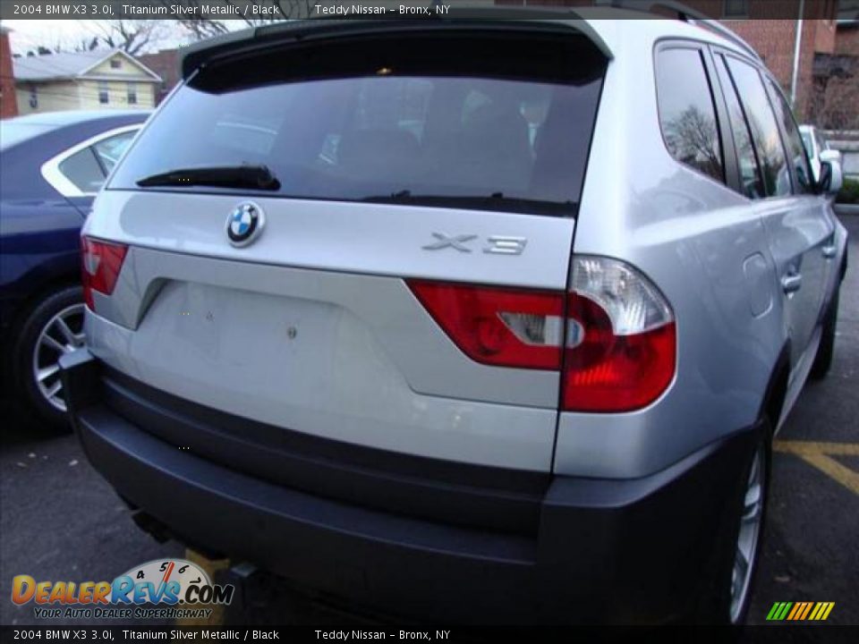 2004 BMW X3 3.0i Titanium Silver Metallic / Black Photo #11