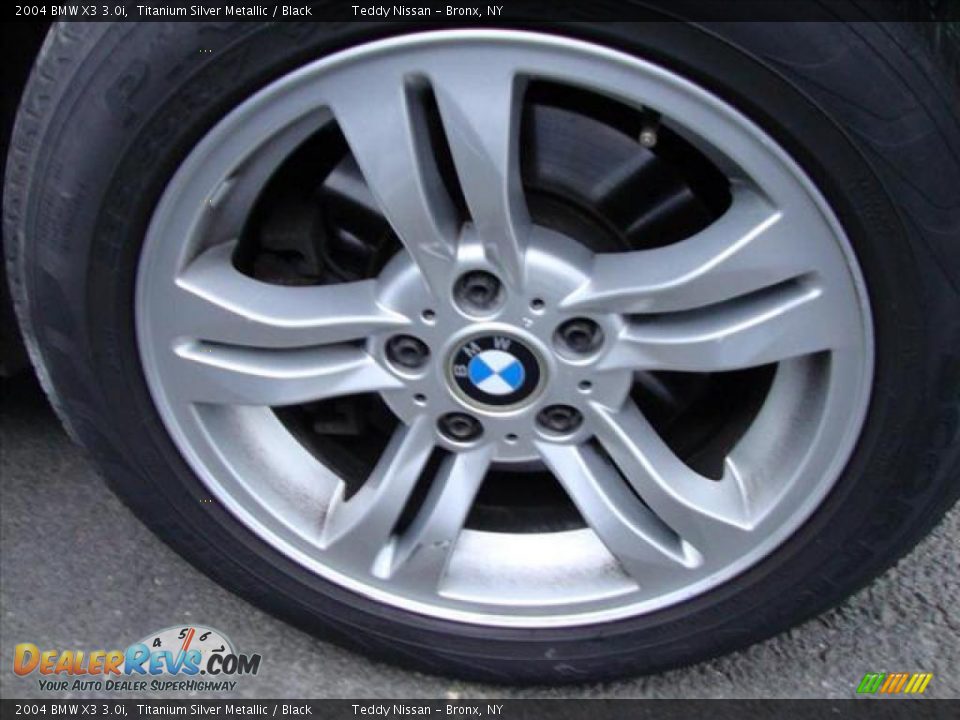 2004 BMW X3 3.0i Titanium Silver Metallic / Black Photo #15