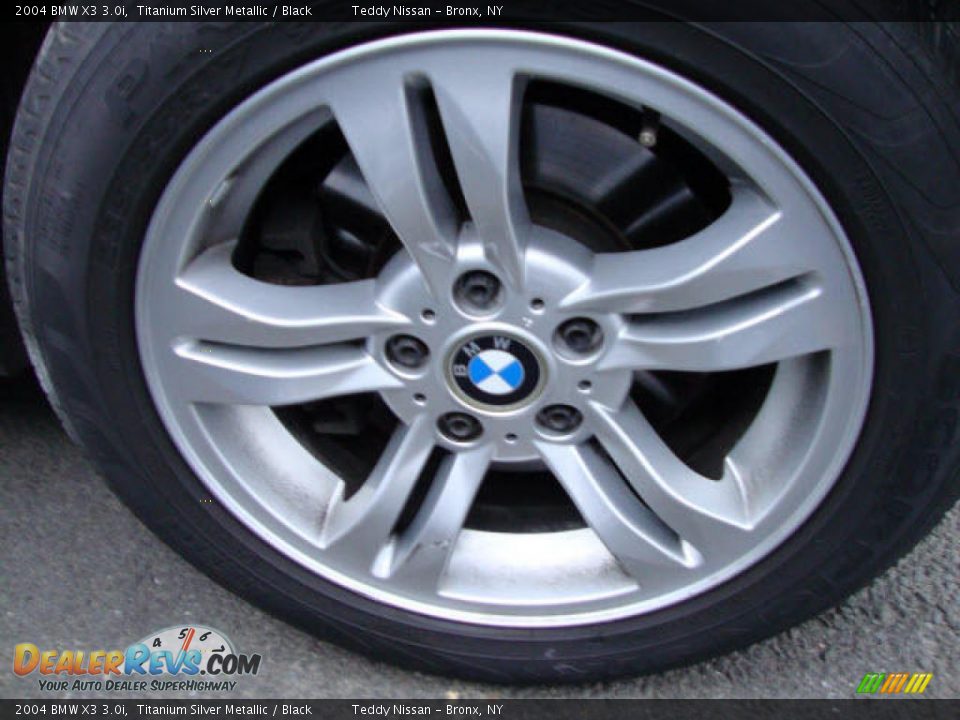 2004 BMW X3 3.0i Titanium Silver Metallic / Black Photo #26