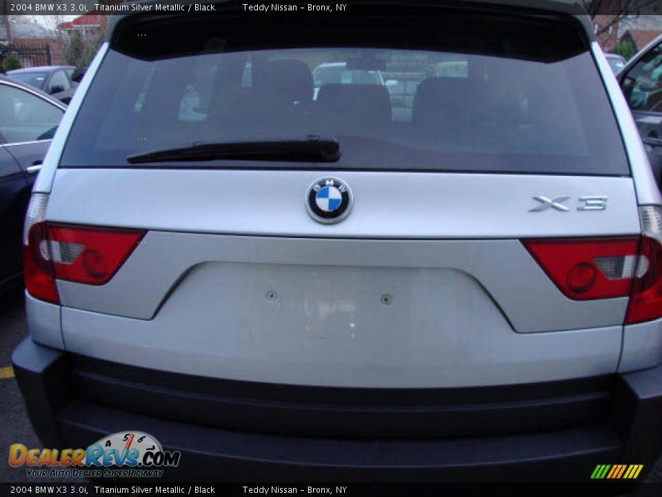2004 BMW X3 3.0i Titanium Silver Metallic / Black Photo #28