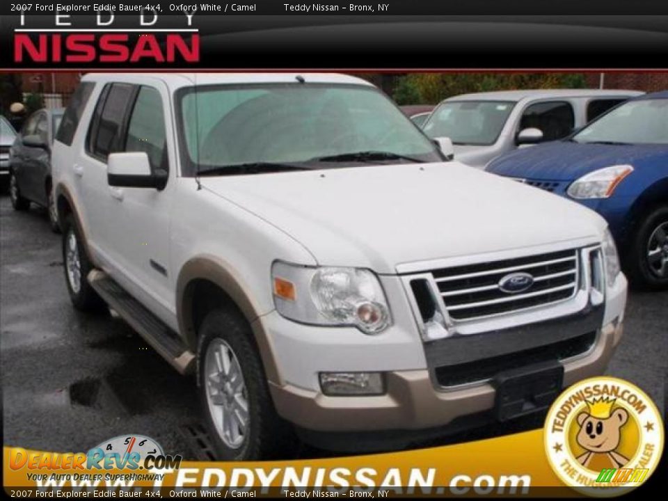2007 Ford Explorer Eddie Bauer 4x4 Oxford White / Camel Photo #1