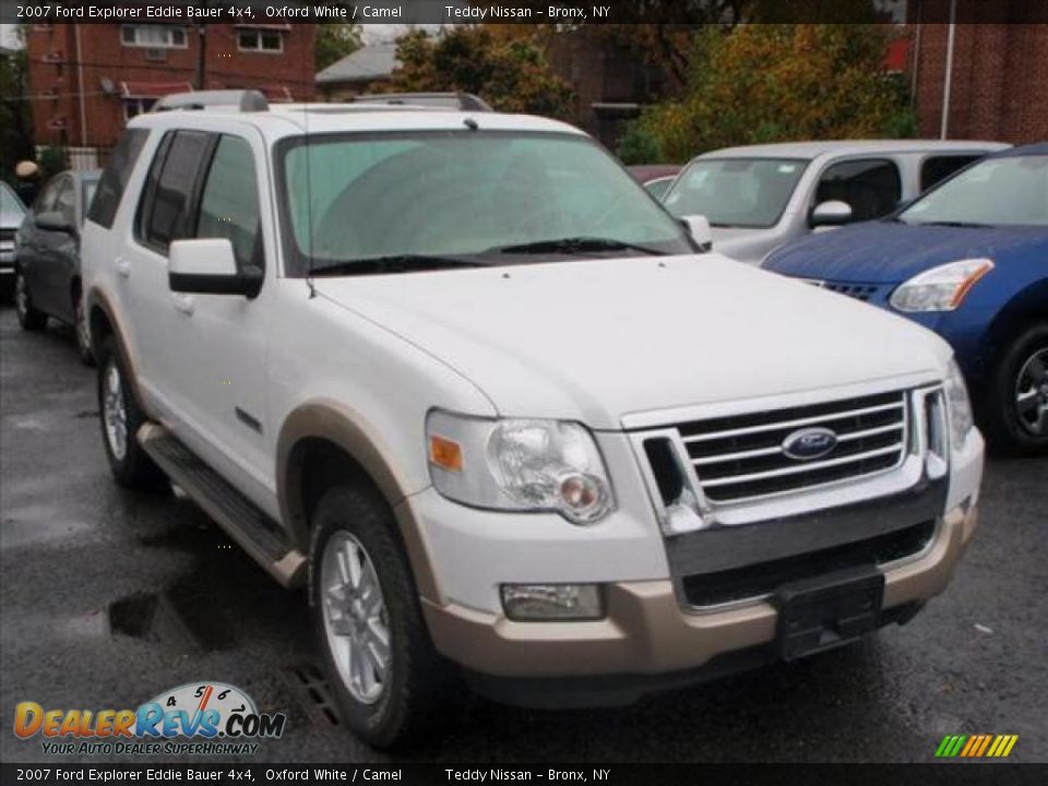 2007 Ford Explorer Eddie Bauer 4x4 Oxford White / Camel Photo #2