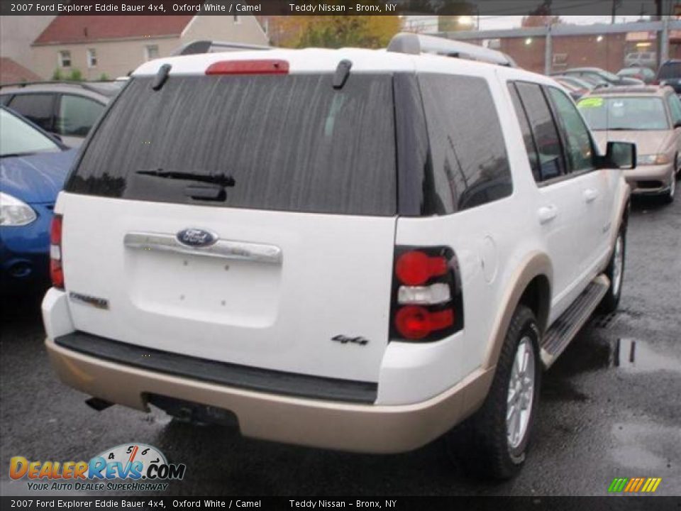 2007 Ford Explorer Eddie Bauer 4x4 Oxford White / Camel Photo #4