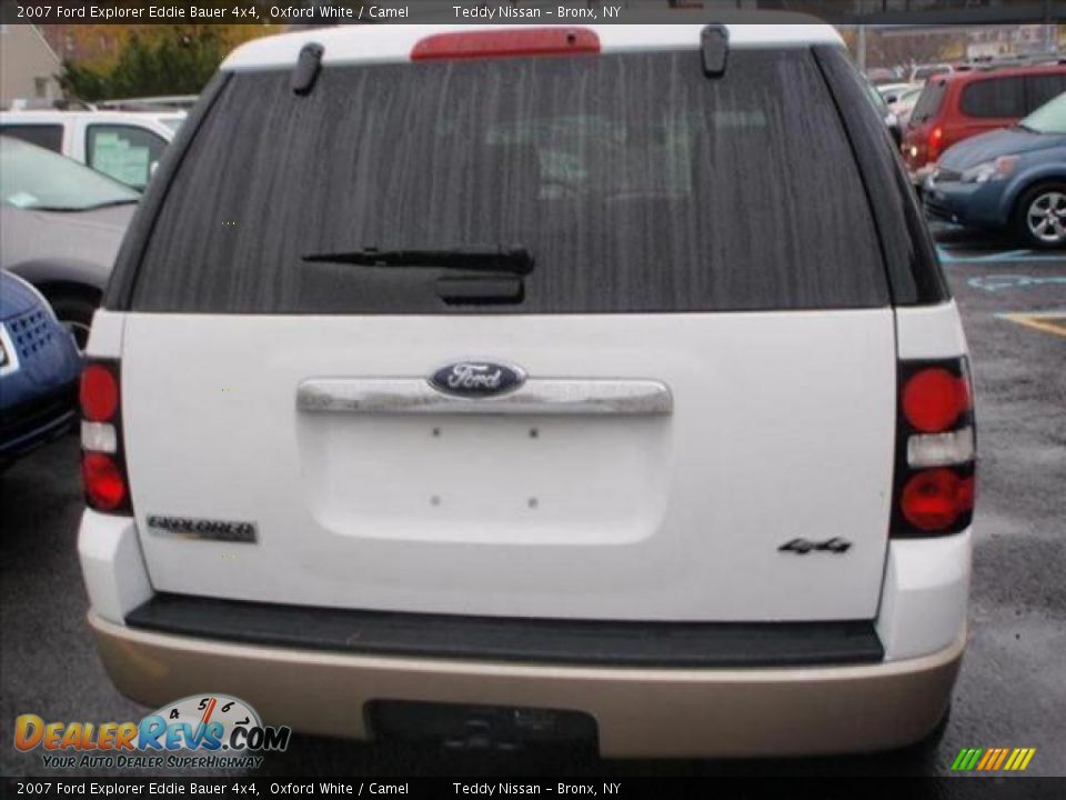 2007 Ford Explorer Eddie Bauer 4x4 Oxford White / Camel Photo #5
