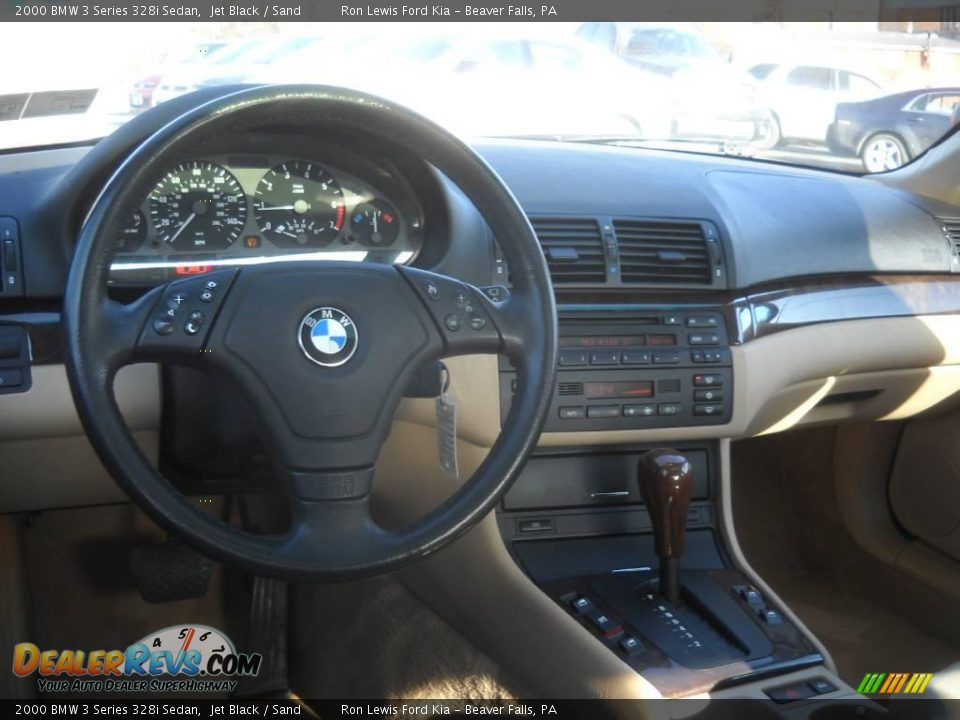 2000 BMW 3 Series 328i Sedan Jet Black / Sand Photo #11