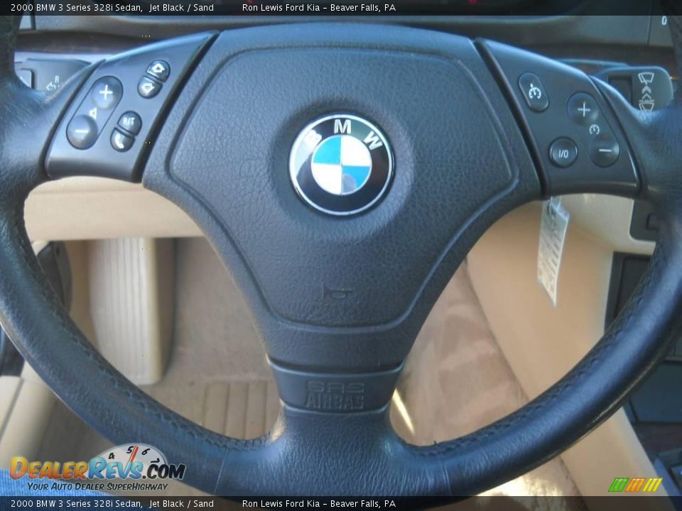 2000 BMW 3 Series 328i Sedan Jet Black / Sand Photo #24