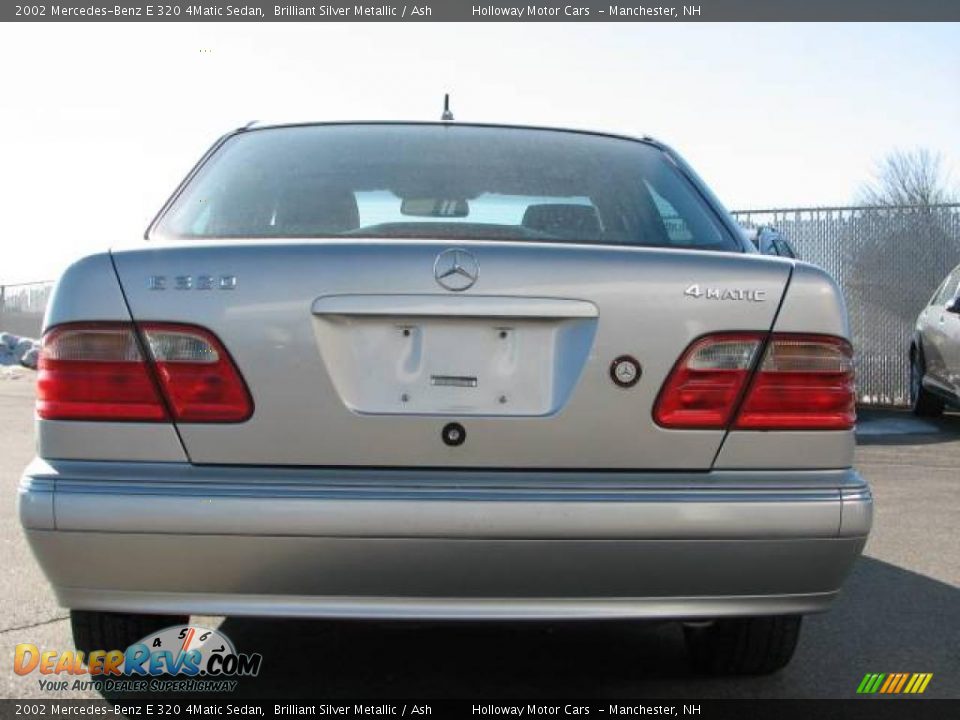 2002 Mercedes-Benz E 320 4Matic Sedan Brilliant Silver Metallic / Ash Photo #4