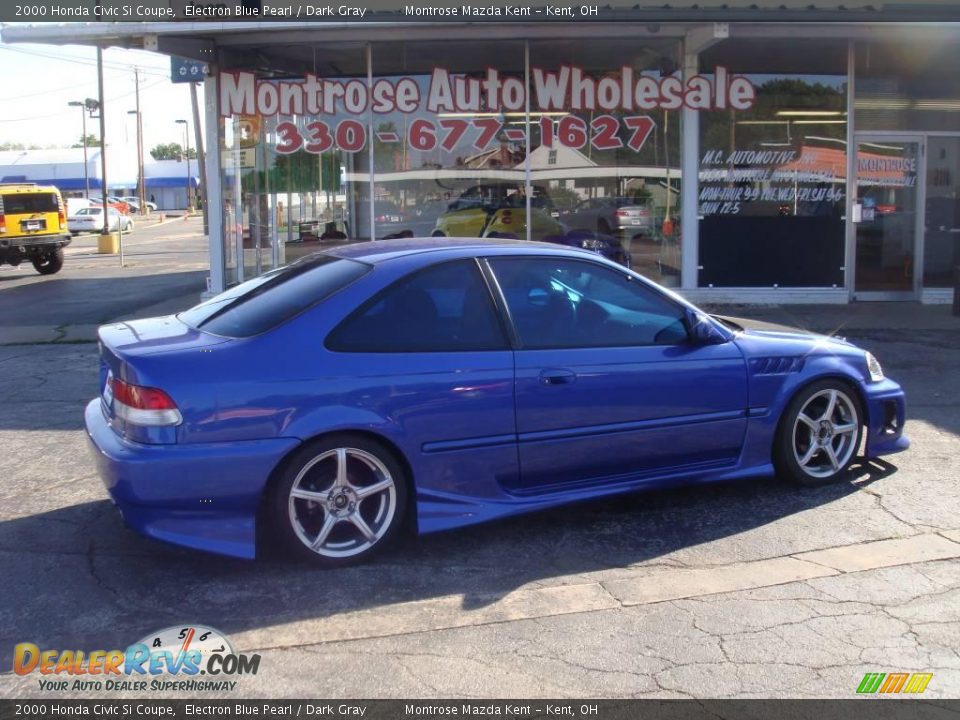 2000 Honda Civic Si Coupe Electron Blue Pearl / Dark Gray Photo #1