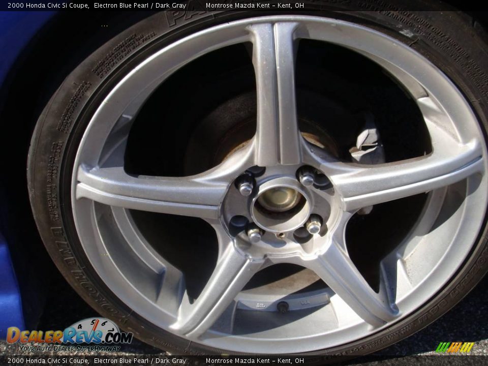 2000 Honda Civic Si Coupe Electron Blue Pearl / Dark Gray Photo #11