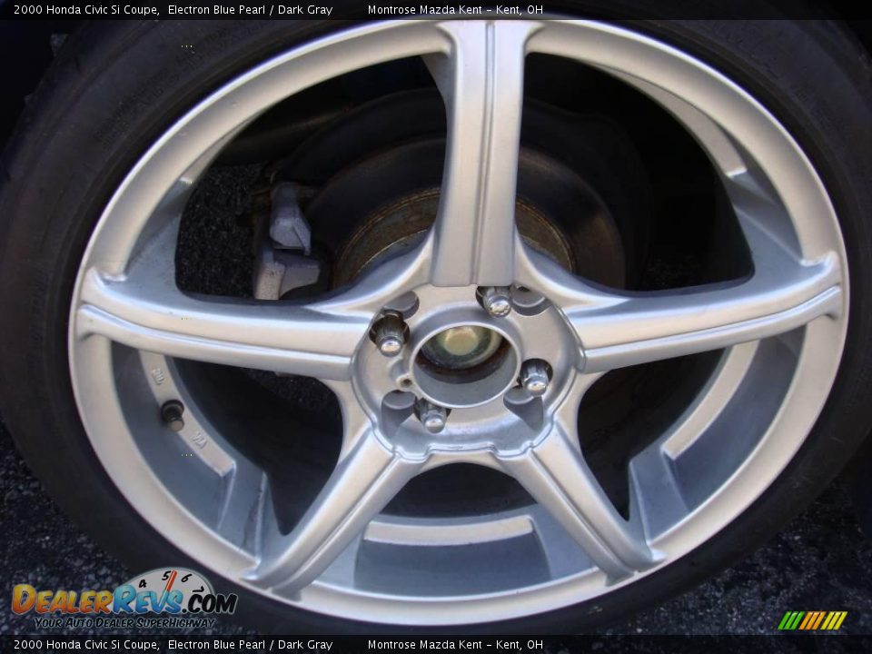 2000 Honda Civic Si Coupe Electron Blue Pearl / Dark Gray Photo #12